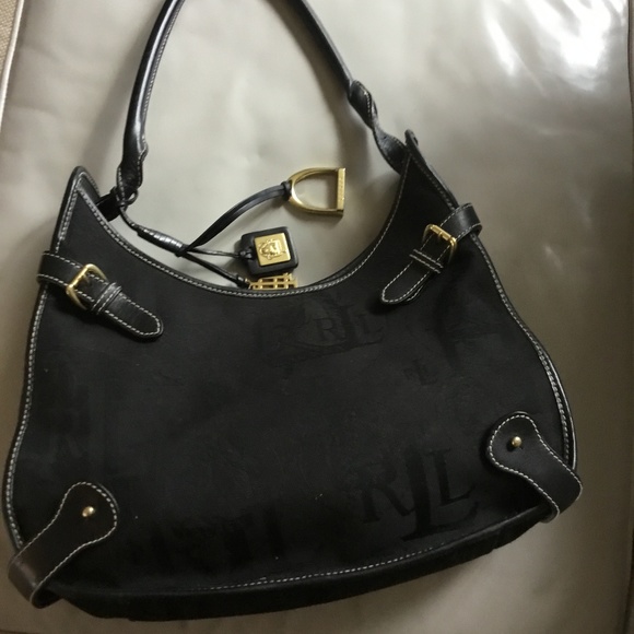 Ralph Lauren Equestrian Hobo Canvas Bag - Picture 6 of 8